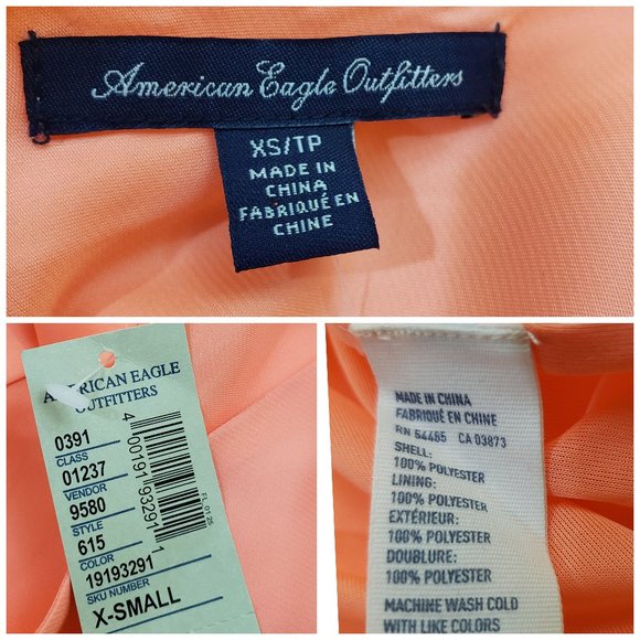 NWT AEO Bow Tie Accent Fit and Flare Dress XS - Picture 13 of 13